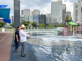 어린이 물놀이장 개장 앞두고 현장 점검