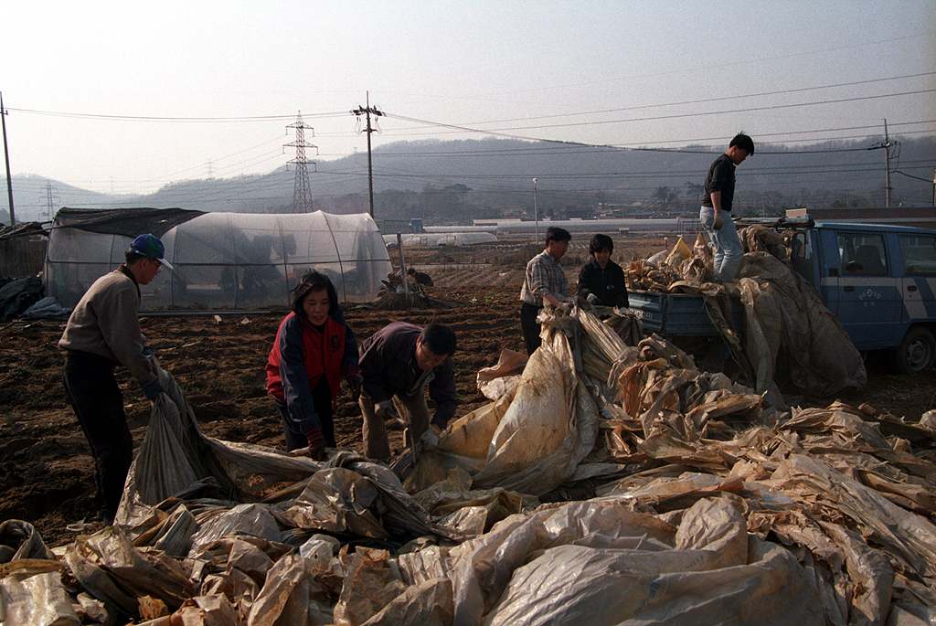 하남시 관내 폐비닐 수거작업