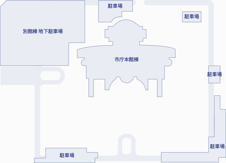 Main Building Parking Lot - There is an underground parking lot in annex above the secondary entrance, parking lots are connected along the road to both sides of the main entrance, and parking lots are located on both sides of the back entrance.